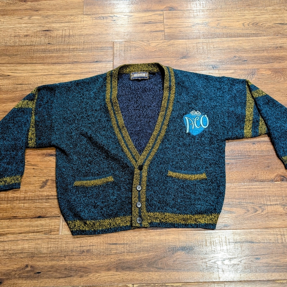 1980s Ugly Grandpa Sweater Cardigan